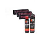 K&N Air Filter 33-3160 + Recharge Kit
