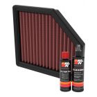 K&N Air Filter 33-3174 + Recharge Kit