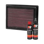 K&N Air Filter 33-5002 + Recharge Kit