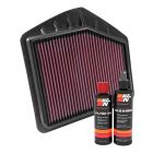 K&N Air Filter 33-5021 + Recharge Kit