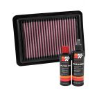 K&N Air Filter 33-5027 + Recharge Kit