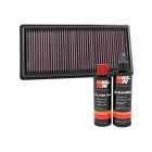 K&N Air Filter 33-5052 + Recharge Kit