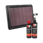K&N Air Filter 33-5057 + Recharge Kit
