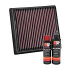 K&N Air Filter 33-5064 + Recharge Kit