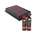 K&N Air Filter 33-5104 + Recharge Kit