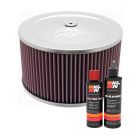 K&N Air Filter 60-1365 + Recharge Kit