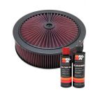 K&N Air Filter 66-3020 + Recharge Kit