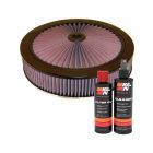 K&N Air Filter 66-3050 + Recharge Kit