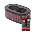 K&N Air Filter E-0636 + Recharge Kit