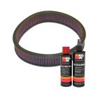 K&N Air Filter E-1590 + Recharge Kit