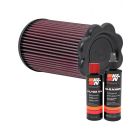 K&N Air Filter E-1990 + Recharge Kit