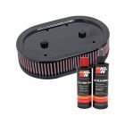 K&N Air Filter E-3040 + Recharge Kit