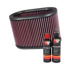 K&N Air Filter E-3491 + Recharge Kit
