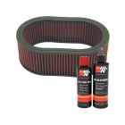 K&N Air Filter E-3504 + Recharge Kit