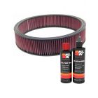 K&N Air Filter E-3804 + Recharge Kit