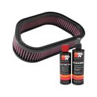 K&N Air Filter E-3982 + Recharge Kit