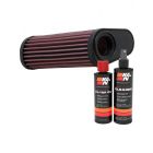 K&N Air Filter HA-1009 + Recharge Kit