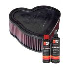 K&N Air Filter HA-1802 + Recharge Kit