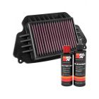 K&N Air Filter HA-6414 + Recharge Kit