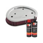K&N Air Filter HD-9608 + Recharge Kit