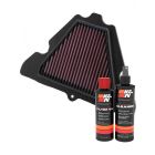 K&N Air Filter KA-1111 + Recharge Kit