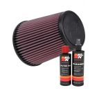 K&N Air Filter RF-1015 + Recharge Kit