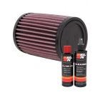 K&N Air Filter RU-0360 + Recharge Kit