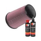 K&N Air Filter RU-1008 + Recharge Kit
