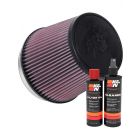 K&N Air Filter RU-1014 + Recharge Kit