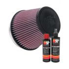K&N Air Filter RU-1036 + Recharge Kit