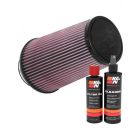 K&N Air Filter RU-3690 + Recharge Kit