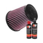 K&N Air Filter RU-9630 + Recharge Kit