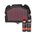 K&N Air Filter SU-1308R + Recharge Kit