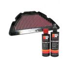 K&N Air Filter YA-1004 + Recharge Kit