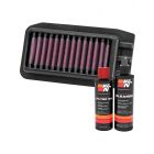 K&N Air Filter YA-2509 + Recharge Kit