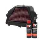K&N Air Filter YA-6008 + Recharge Kit