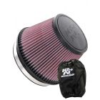 K&N Universal Clamp-On Air Filter RU-2960XD + Filter Wrap
