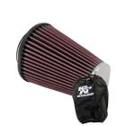 K&N Oval Straight Clamp-On Air Filter RC-3680 + Filter Wrap