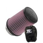 K&N Universal Clamp-On Air Filter RU-4630 + Filter Wrap