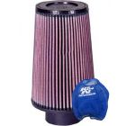 K&N Clamp-On Round Tapered Air Filter RU-5122 + Filter Wrap