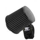 K&N Round Tapered Clamp-On Air Filter RU-5171HBK + Filter Wrap
