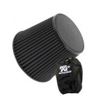 K&N Clamp-On Round Tapered Air Filter RU-5177HBK + Filter Wrap