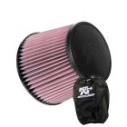 K&N Universal Clamp-On Air Filter RU-5173 + Filter Wrap