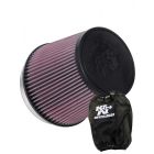 K&N Universal Clamp-On Air Filter RU-1014 + Filter Wrap