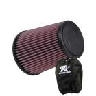K&N Round Tapered Clamp-On Air Filter RF-1015 + Filter Wrap