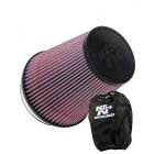 K&N Universal Clamp-On Air Filter RU-1020 + Filter Wrap