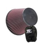 K&N Universal Clamp-On Air Filter RU-1048 + Filter Wrap