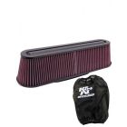 K&N Air Filter - Carbon Fiber Top and Base RP-5161 + Filter Wrap