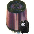 K&N Round Tapered X-Stream Clamp-On Air Filter RX-4730 + Filter Wrap