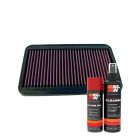 K&N Air Filter 33-2009 + Aerosol Recharge Kit